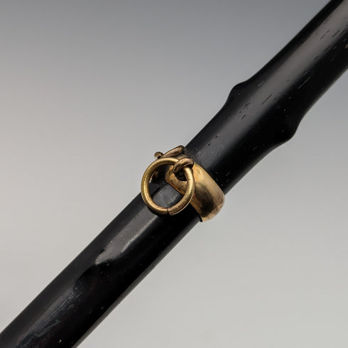 British Antique Women's Umbrella Gold Plated Clutch Handle 91cm